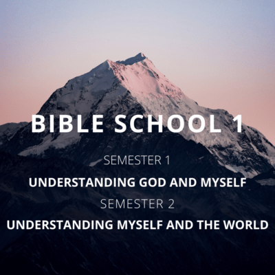 Bible School 1 tile with mountain